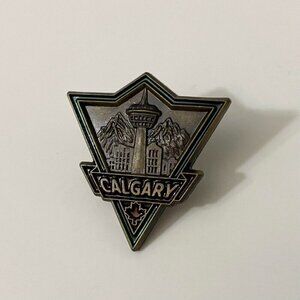Vtg Calgary Canada Pin Crazy Canuck